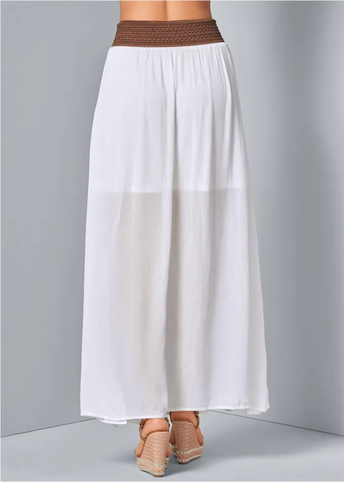LACE DETAIL MAXI SKIRT Off White Women VENUS Maxi Skirts