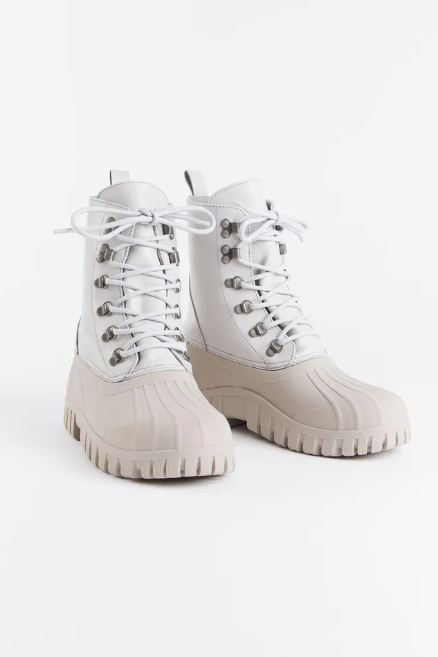 Leather Boots Women Stutterheim Patrol Boot Leather Ivory