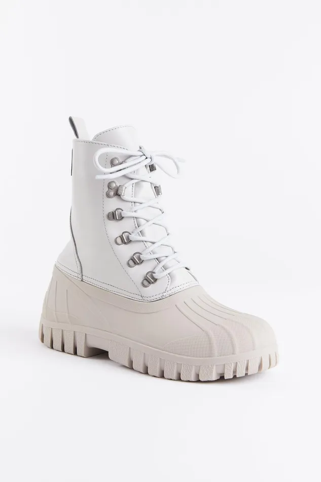 Leather Boots Women Stutterheim Patrol Boot Leather Ivory