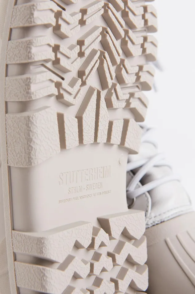 Leather Boots Women Stutterheim Patrol Boot Leather Ivory