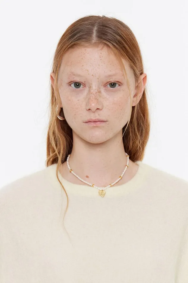 Letter P Heart And Pearl Necklace Gold Women Bimba Y Lola Alphabet Letter P Heart And Pearl Necklace Gold Women Bimba Y Lola Alphabet