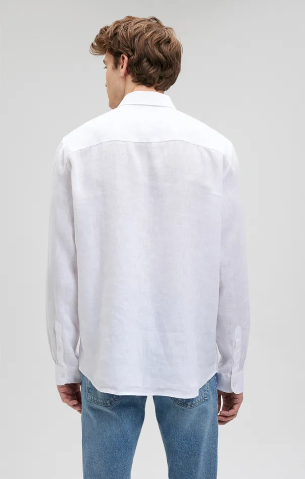 Linen ButtonUp Shirt In White Men Mavi Jeans TShirts Linen ButtonUp Shirt In White Men Mavi Jeans TShirts