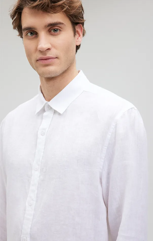 Linen ButtonUp Shirt In White Men Mavi Jeans TShirts Linen ButtonUp Shirt In White Men Mavi Jeans TShirts