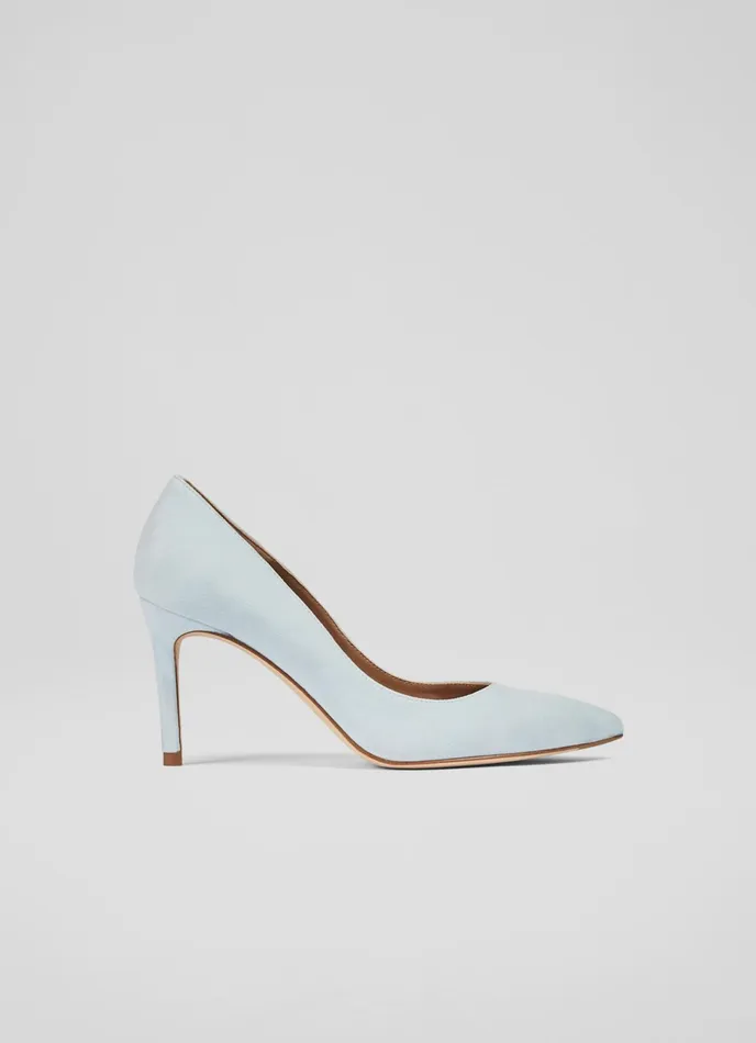LK Bennett Floret Nutmeg Suede Pointed Toe Courts Women Court Shoes