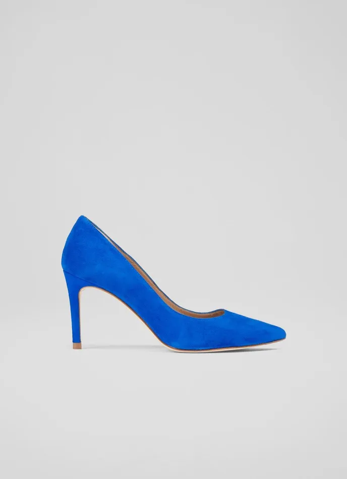 LK Bennett Floret Nutmeg Suede Pointed Toe Courts Women Court Shoes