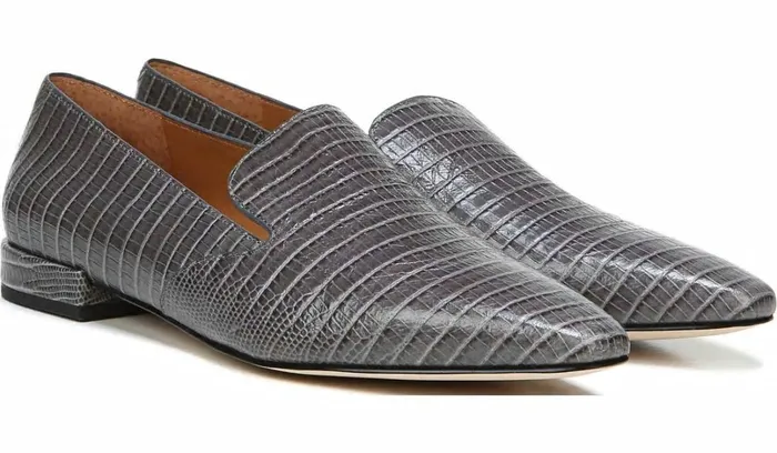 Loafers Women Franco Sarto Sarto Parma 2 Flat Grey Leather