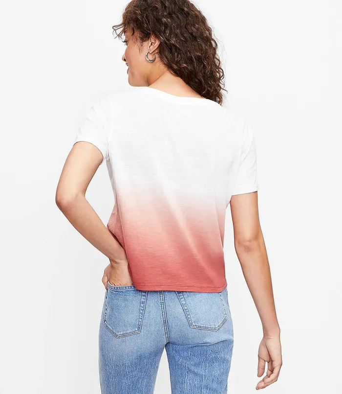 LOFT Dip Dye Surf Tee Forever Navy Women Loungewear