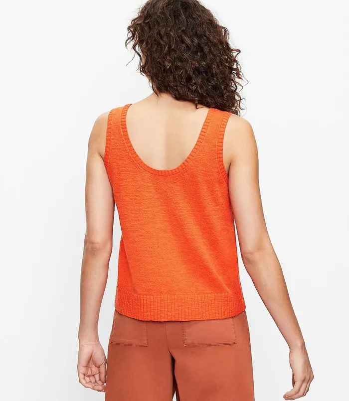 LOFT Pocket Sweater Tank Light Pebble Women Sweaters