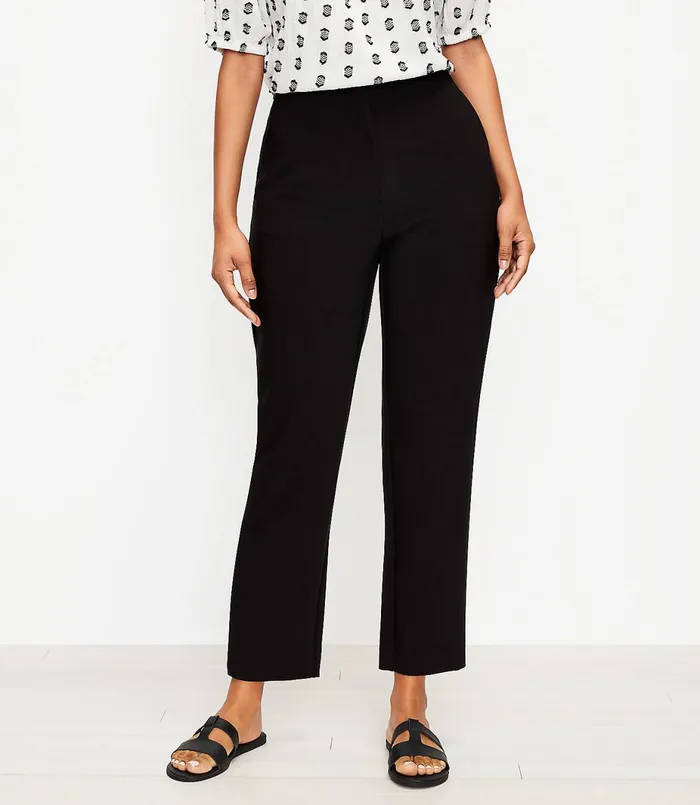LOFT Slim Pants In Curvy Fit Black Women Pants