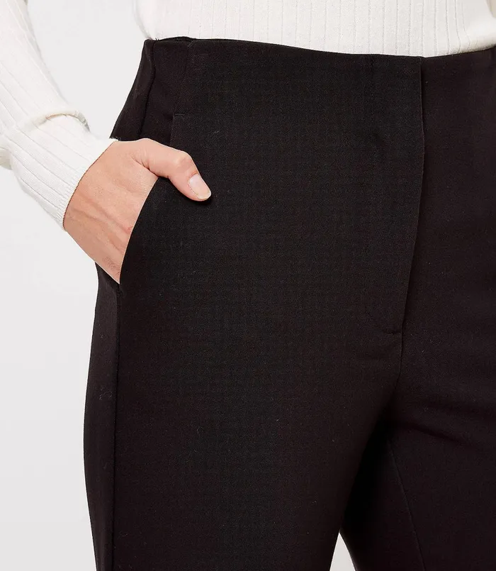 LOFT Slim Pants In Curvy Fit Black Women Pants