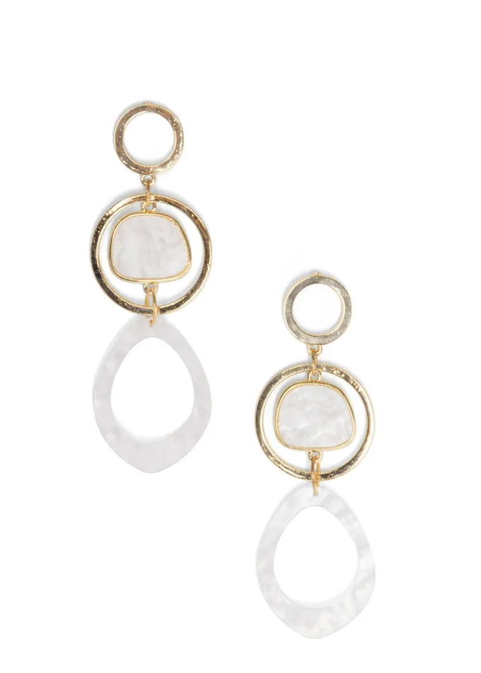 LONG CIRCLE EARRINGS Gold Women VENUS Earrings