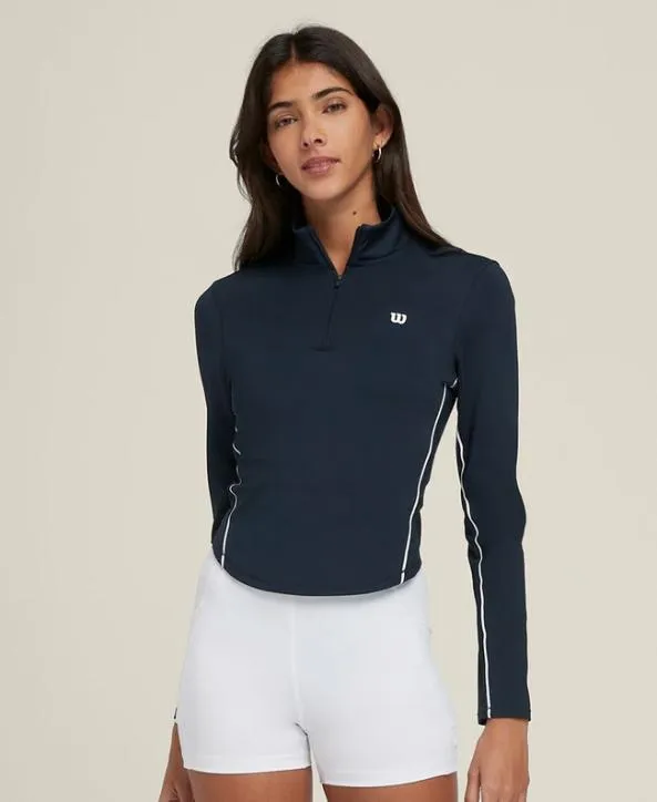 Long Sleeve Tops Women Wilson Brentwood HalfZip Classic Navy
