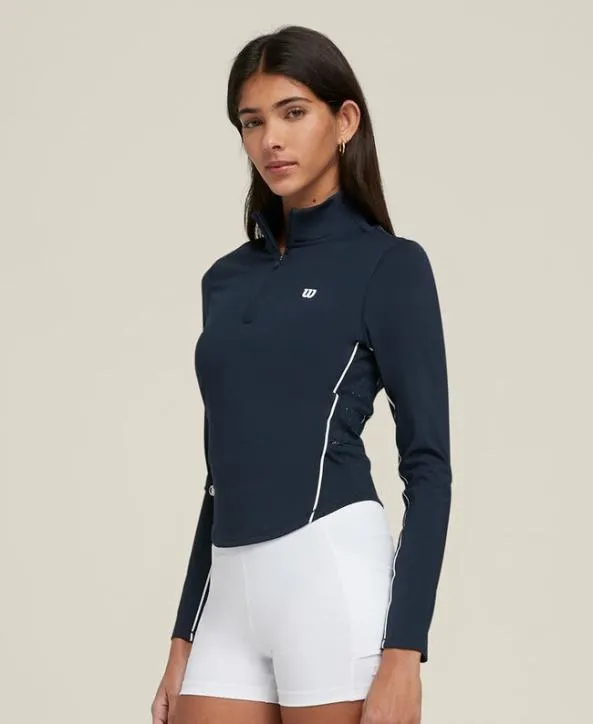 Long Sleeve Tops Women Wilson Brentwood HalfZip Classic Navy