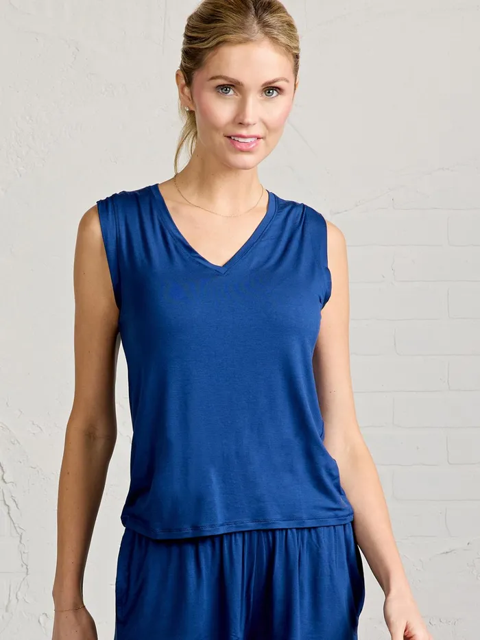 Lounge Women Tasc Performance Bamboo Silk Sleep VNeck