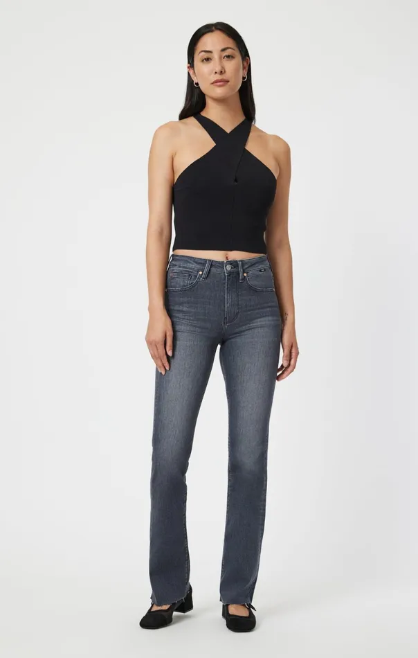 Maria Flare In Mid Smoke Brushed Flex Blue Women Mavi Jeans Denim