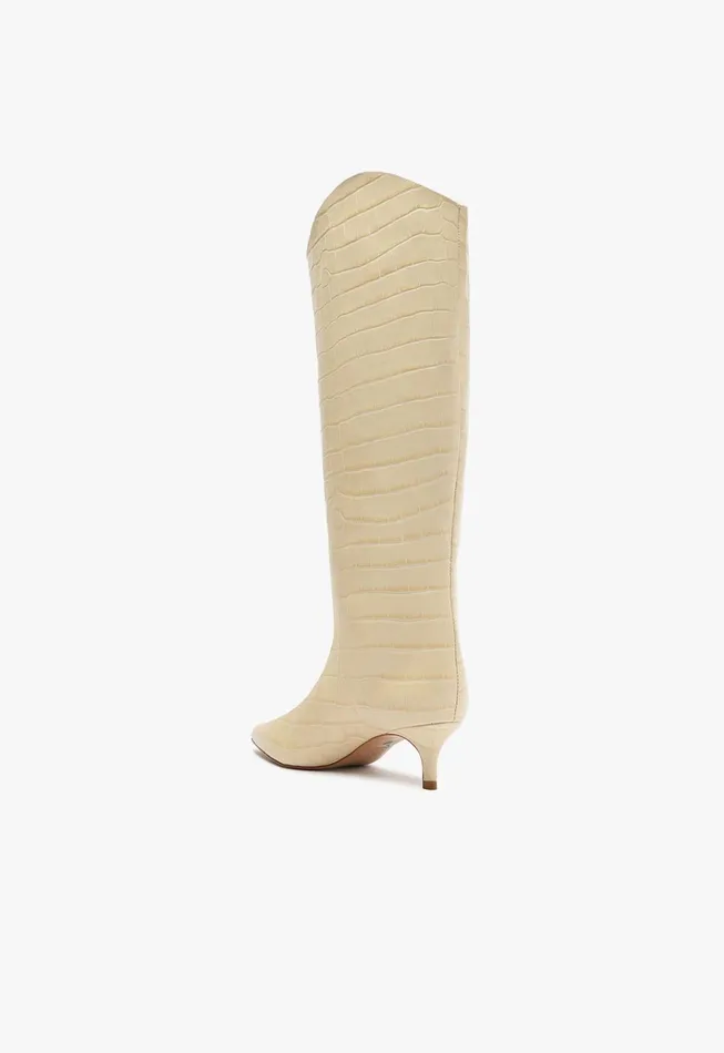 Maryana Lo Wide Boot Beige Women Schutz Shoes Maryana Boots
