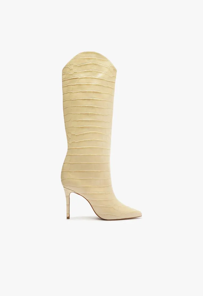 Maryana Wide Boot Beige Women Schutz Shoes Maryana Boots
