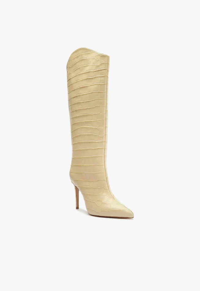 Maryana Wide Boot Beige Women Schutz Shoes Maryana Boots