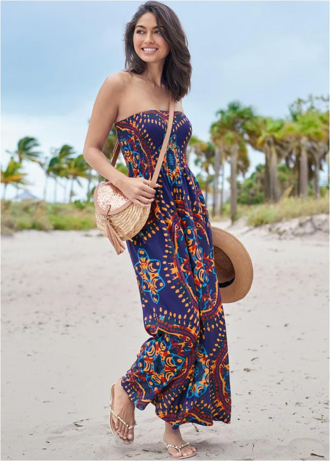 MAXI DRESS Navy Multi Women VENUS Maxi Dresses