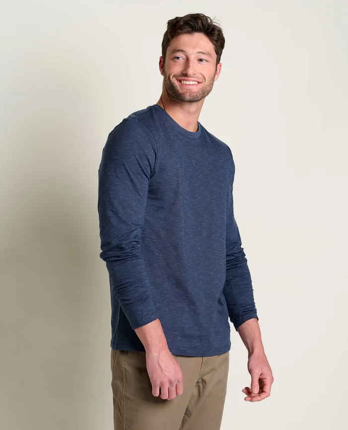 Men8217s ToadandCo Tempo Long Sleeve Crew True Navy Jackets and Layers