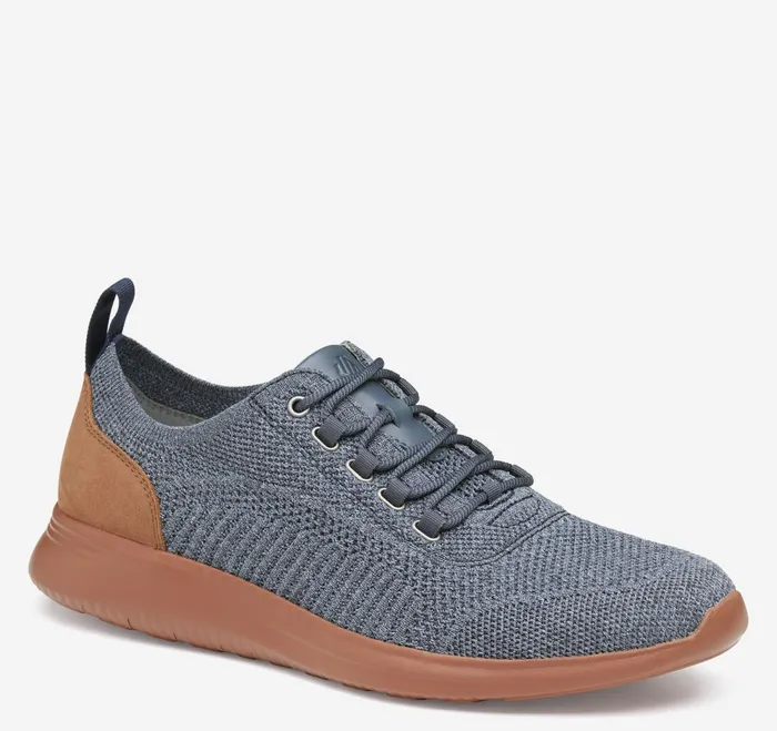 Men Amherst Knit UThroat Navy Knitbrick Sole JohnstonandMurphy Sneakers