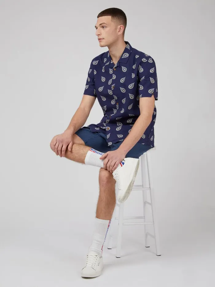 Men Ben Sherman Archive Print Shirts Paisley Print Lightweight Seersucker Shirt Men Ben Sherman Archive Print Shirts Paisley Print Lightweight Seersucker Shirt