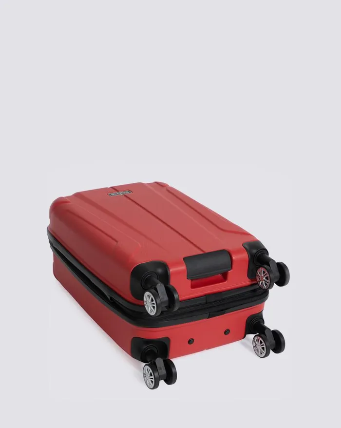 Men Ben Sherman Bags and Luggage Derby Hardside Carry On Luggage 8211 Lipstick Red