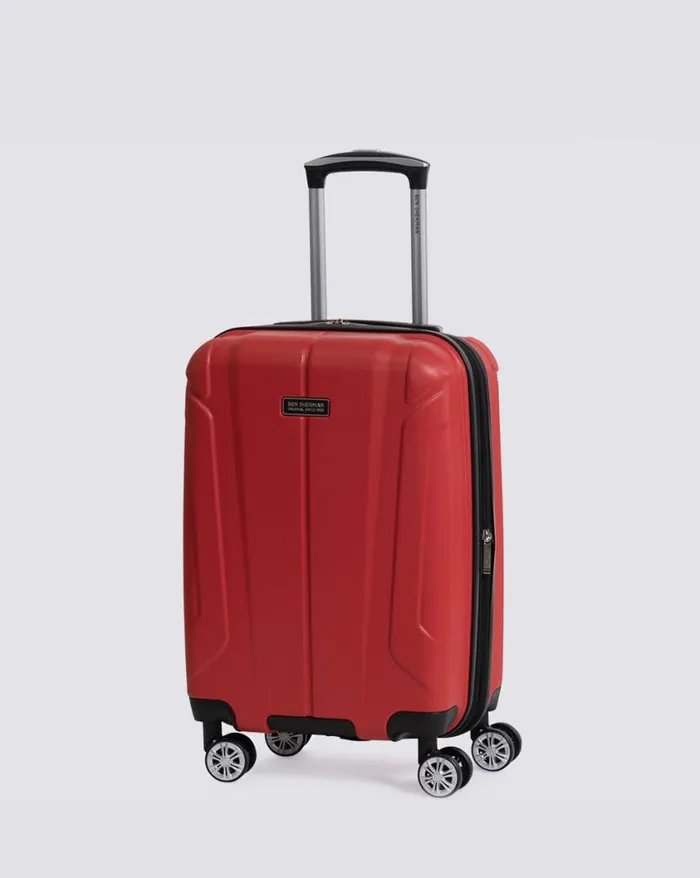 Men Ben Sherman Bags and Luggage Derby Hardside Carry On Luggage 8211 Lipstick Red
