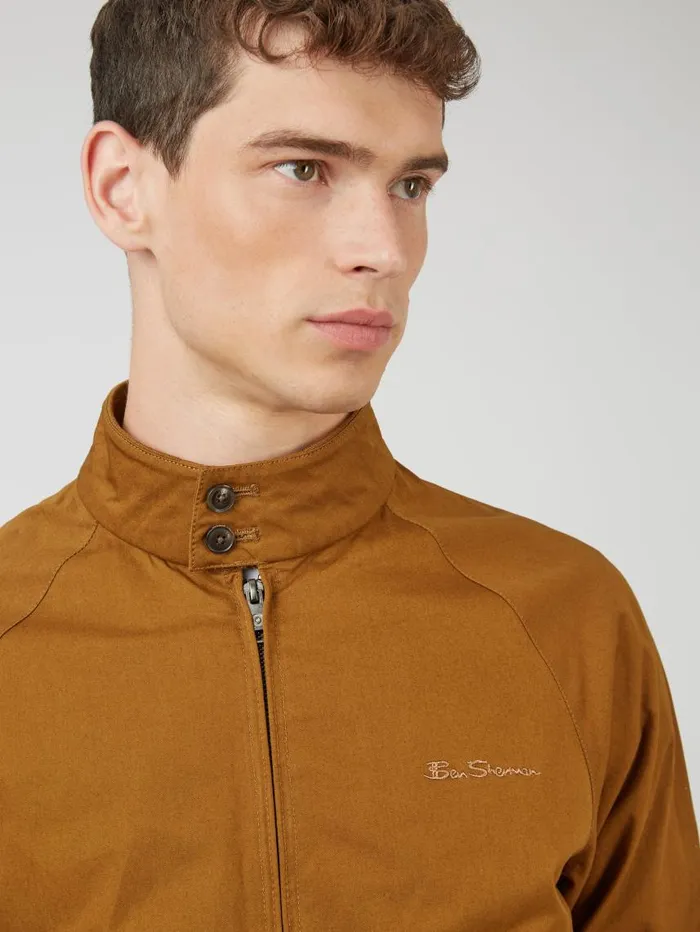 Men Ben Sherman Harrington Jackets Signature Harrington Jacket 8211 Bronze