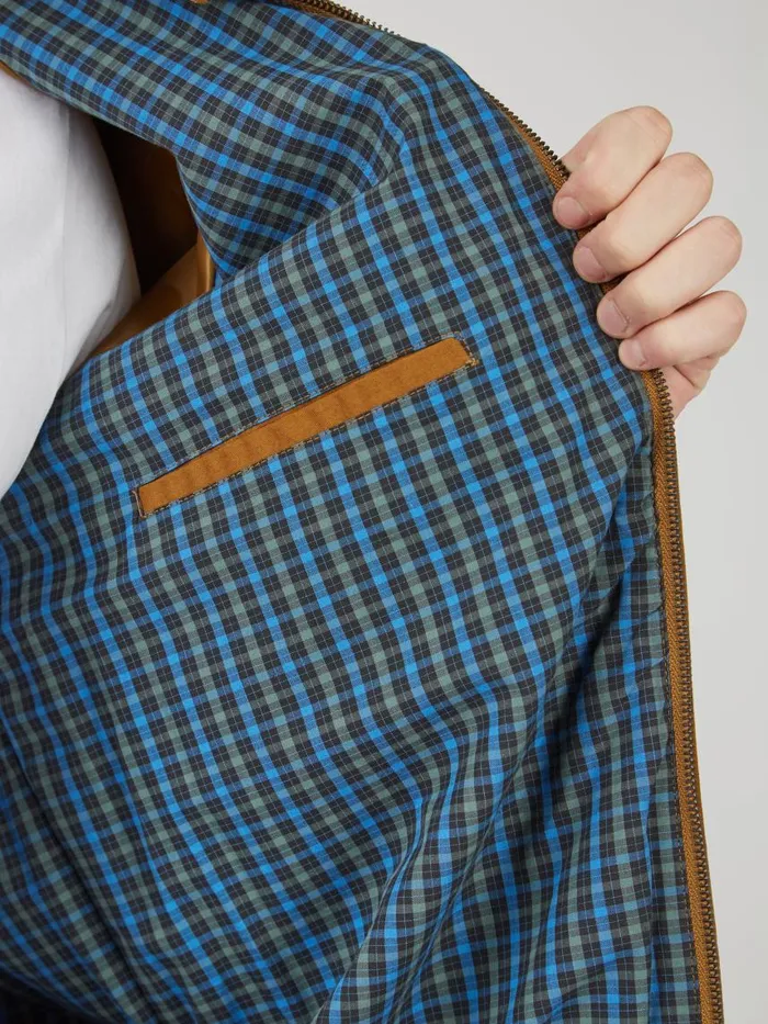 Men Ben Sherman Harrington Jackets Signature Harrington Jacket 8211 Bronze