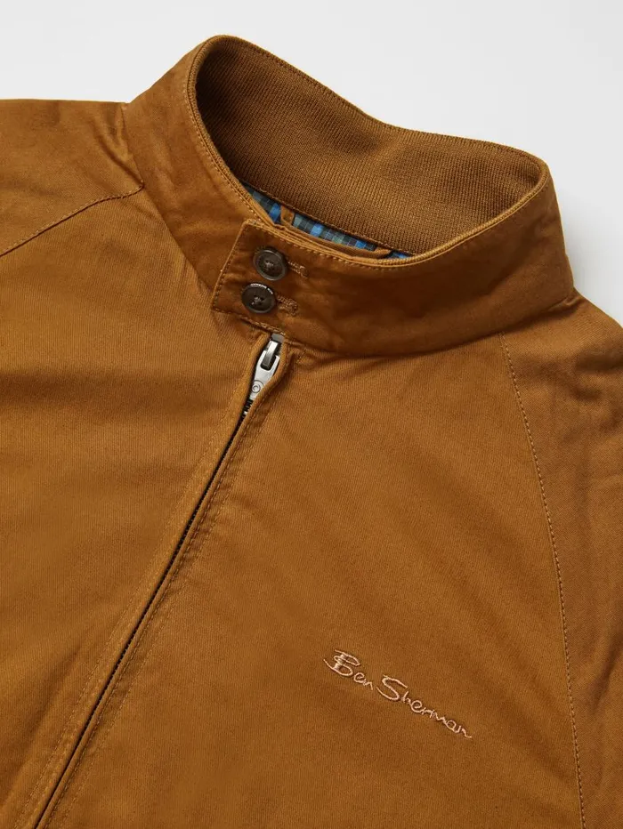 Men Ben Sherman Harrington Jackets Signature Harrington Jacket 8211 Bronze
