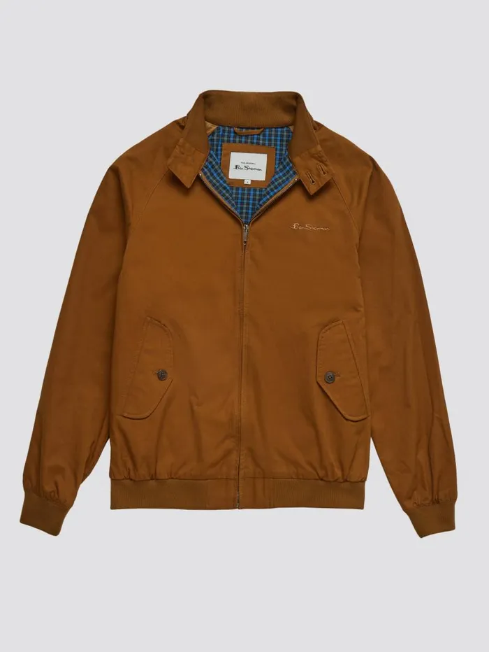 Men Ben Sherman Harrington Jackets Signature Harrington Jacket 8211 Bronze
