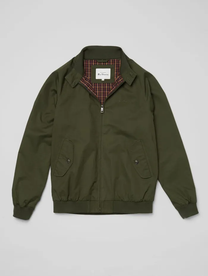 Men Ben Sherman Harrington Jackets Signature Harrington Jacket 8211 Deep Jungle
