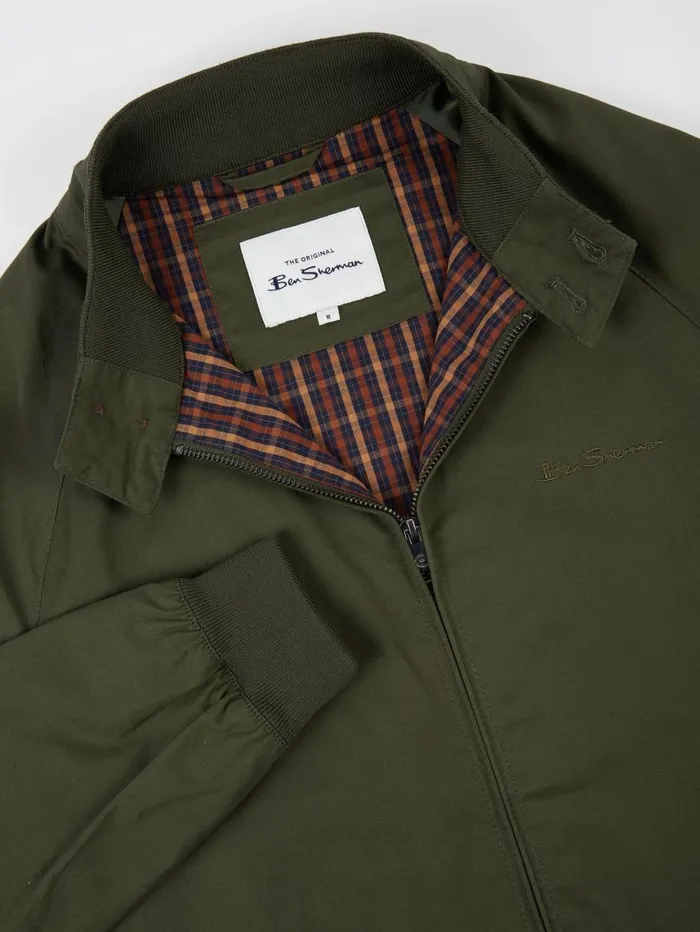 Men Ben Sherman Harrington Jackets Signature Harrington Jacket 8211 Deep Jungle