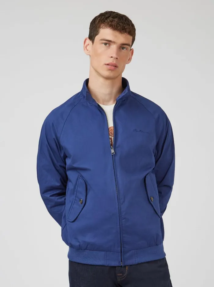Men Ben Sherman Harrington Jackets Signature Harrington Jacket 8211 Royal