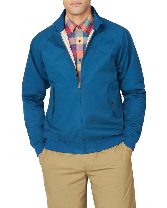 Men Ben Sherman Harrington Jackets Signature Harrington Jacket 8211 Sea