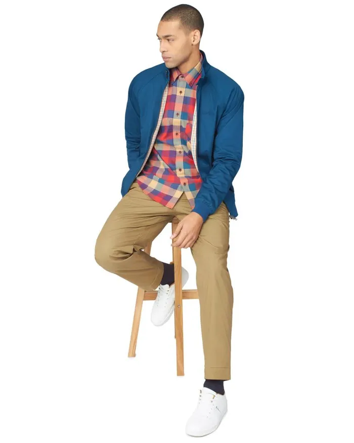Men Ben Sherman Harrington Jackets Signature Harrington Jacket 8211 Sea