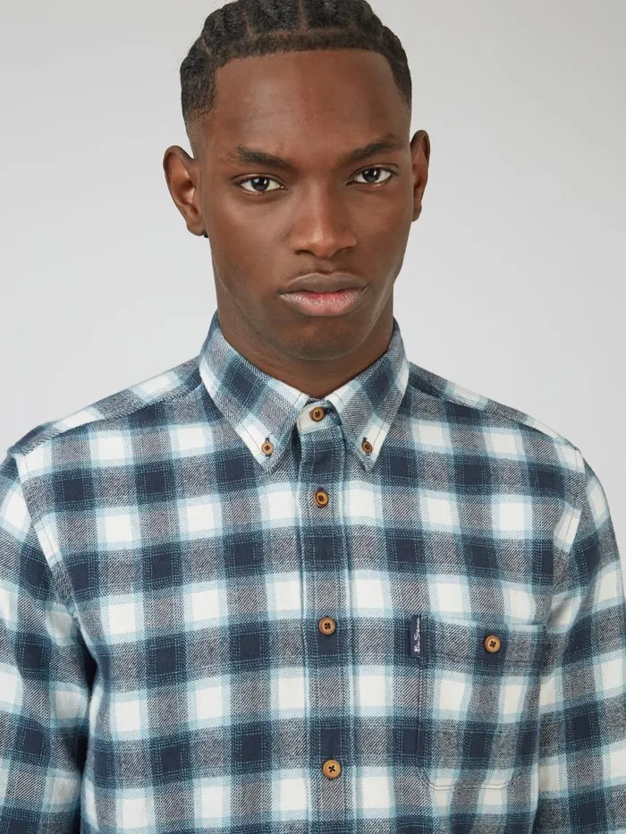 Men Ben Sherman Heritage Check Shirts Brushed Ombre Check LongSleeve Shirt Men Ben Sherman Heritage Check Shirts Brushed Ombre Check LongSleeve Shirt