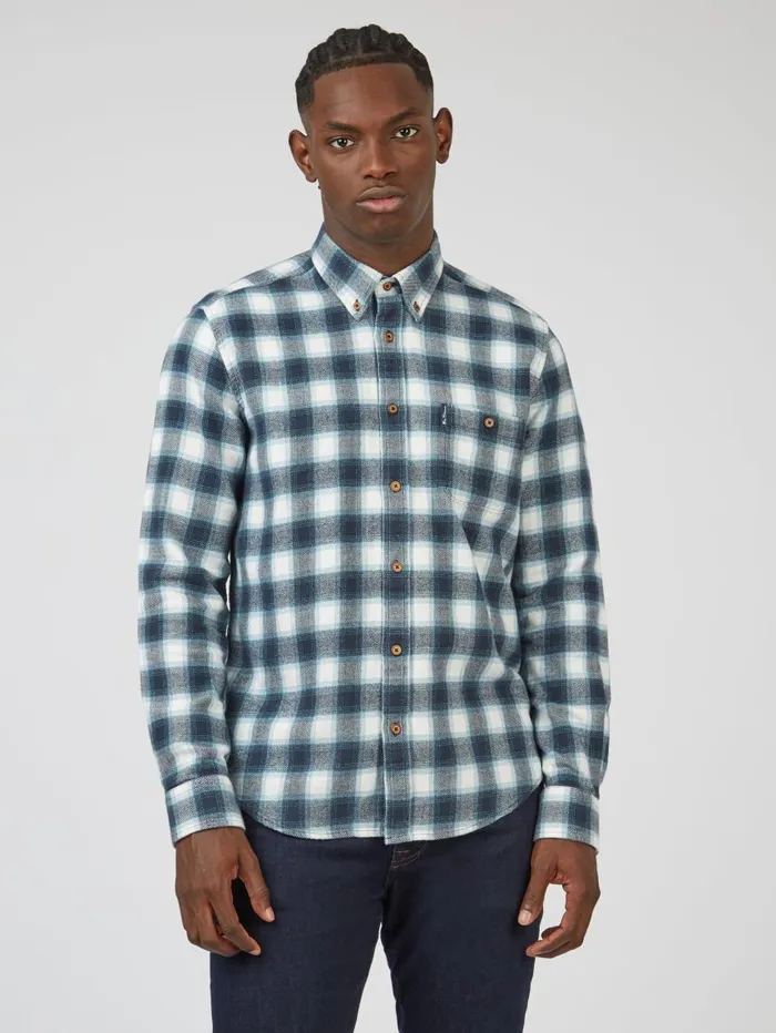 Men Ben Sherman Heritage Check Shirts Brushed Ombre Check LongSleeve Shirt Men Ben Sherman Heritage Check Shirts Brushed Ombre Check LongSleeve Shirt