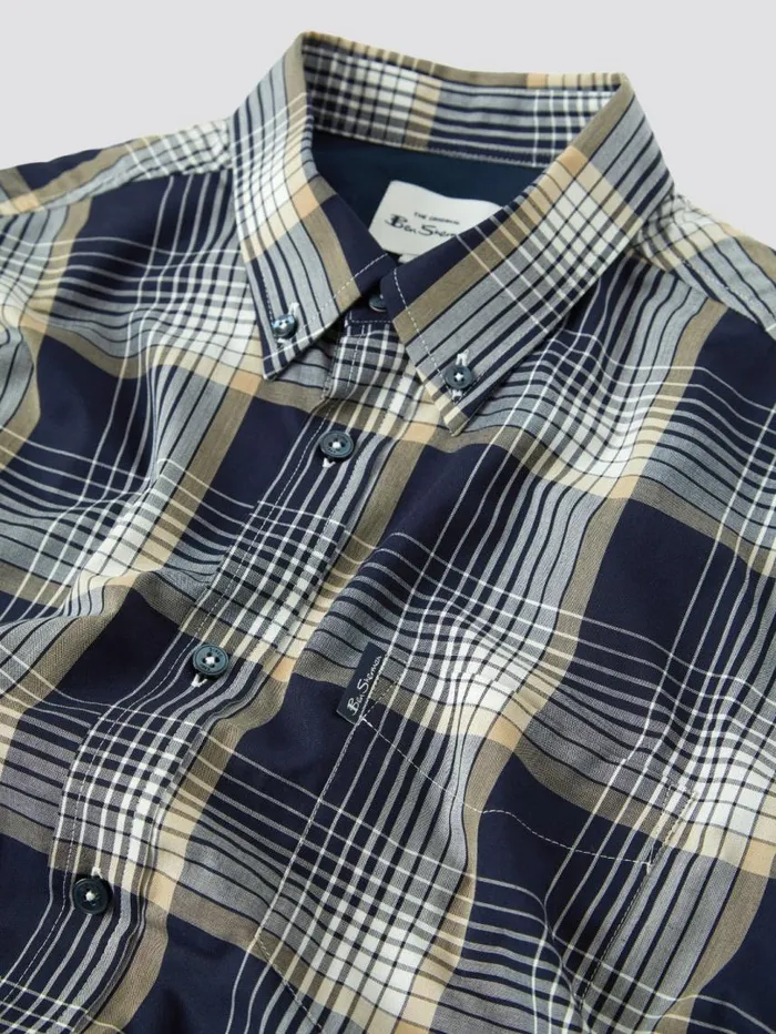 Men Ben Sherman Heritage Check Shirts Linear Check LongSleeve Shirt