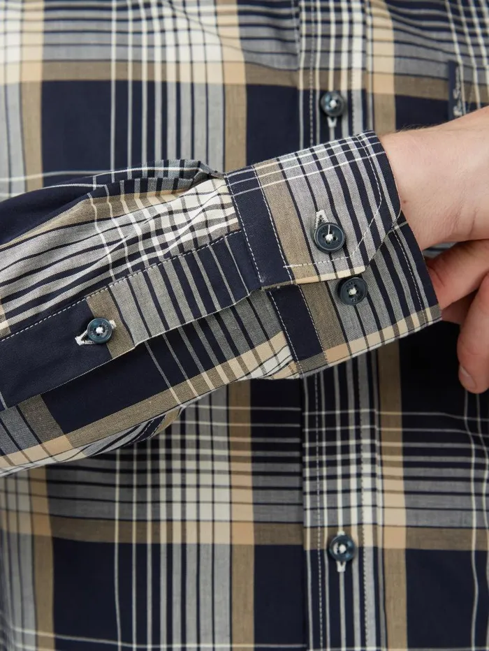 Men Ben Sherman Heritage Check Shirts Linear Check LongSleeve Shirt