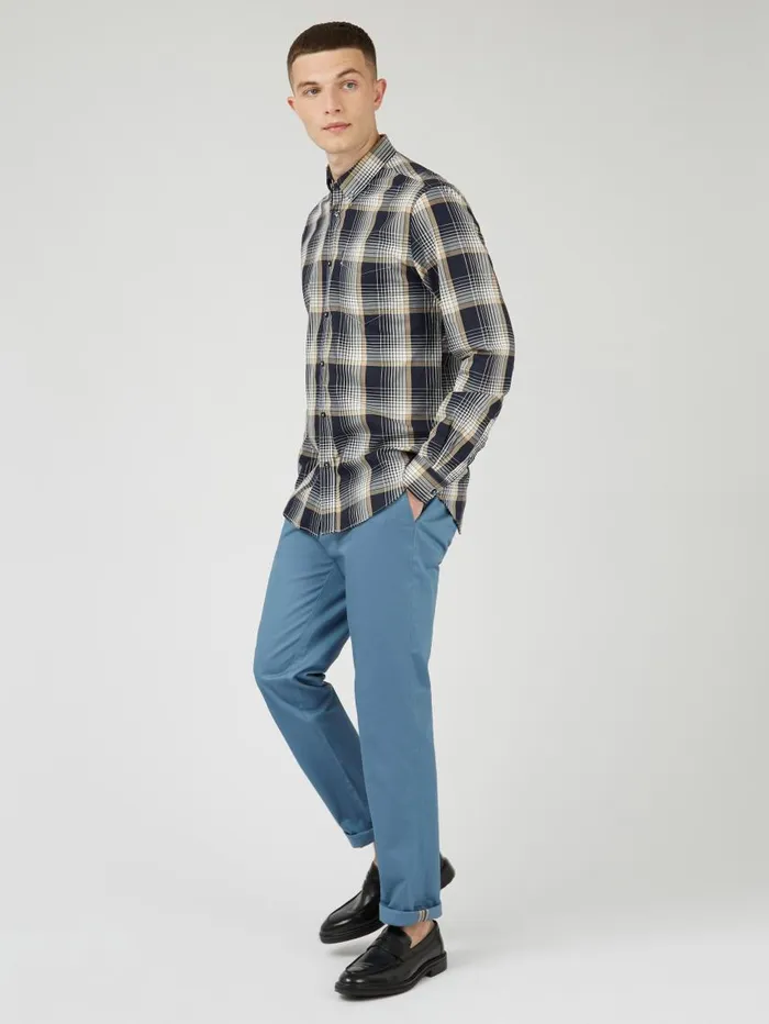 Men Ben Sherman Heritage Check Shirts Linear Check LongSleeve Shirt