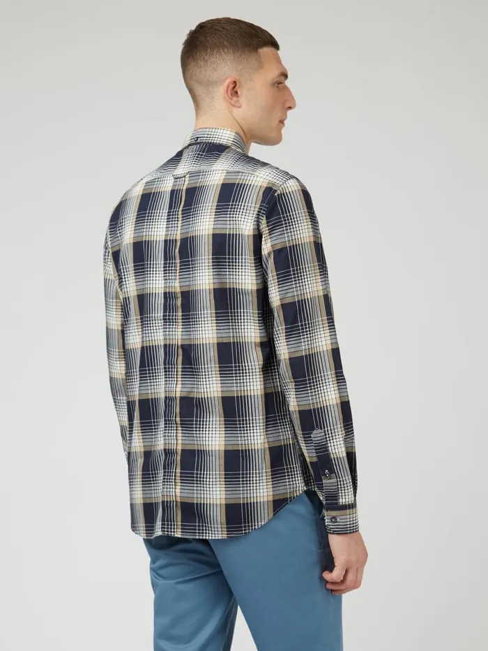 Men Ben Sherman Heritage Check Shirts Linear Check LongSleeve Shirt