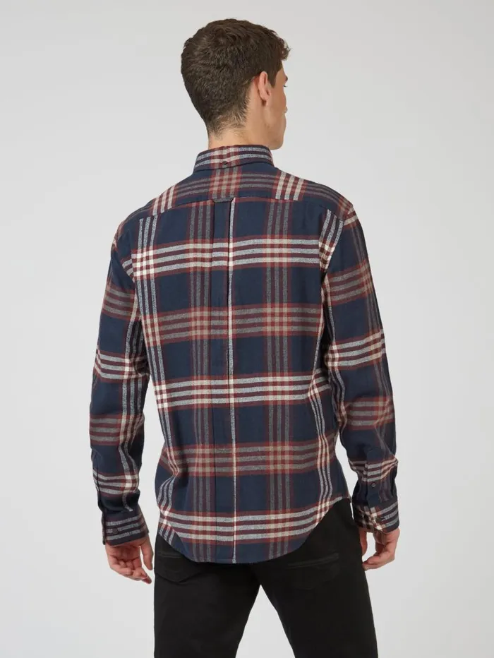 Men Ben Sherman Heritage Check Shirts Oversized Brushed Check LongSleeve Shirt Men Ben Sherman Heritage Check Shirts Oversized Brushed Check LongSleeve Shirt