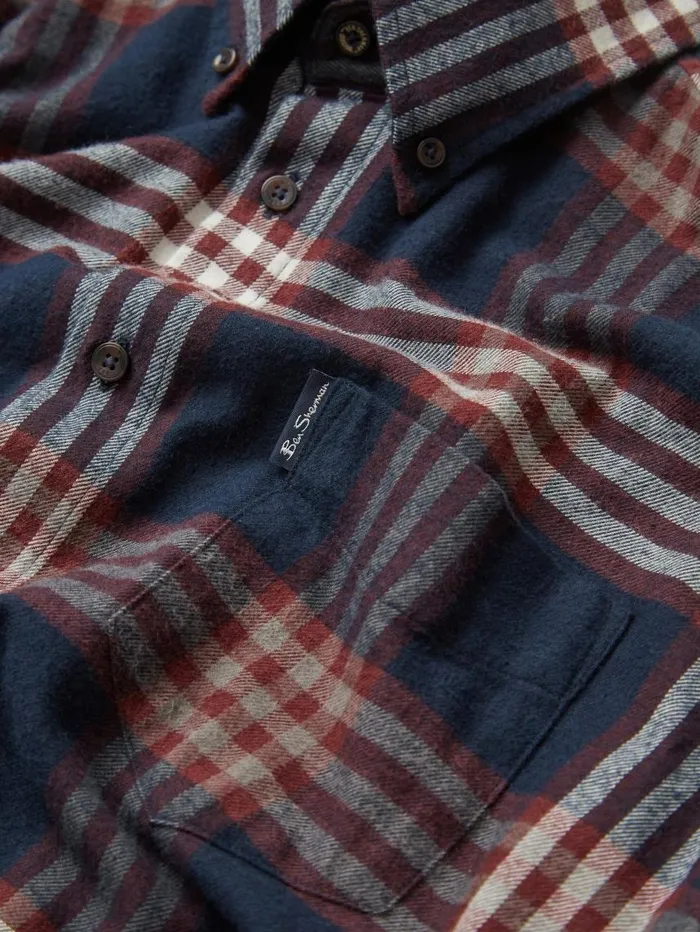 Men Ben Sherman Heritage Check Shirts Oversized Brushed Check LongSleeve Shirt Men Ben Sherman Heritage Check Shirts Oversized Brushed Check LongSleeve Shirt