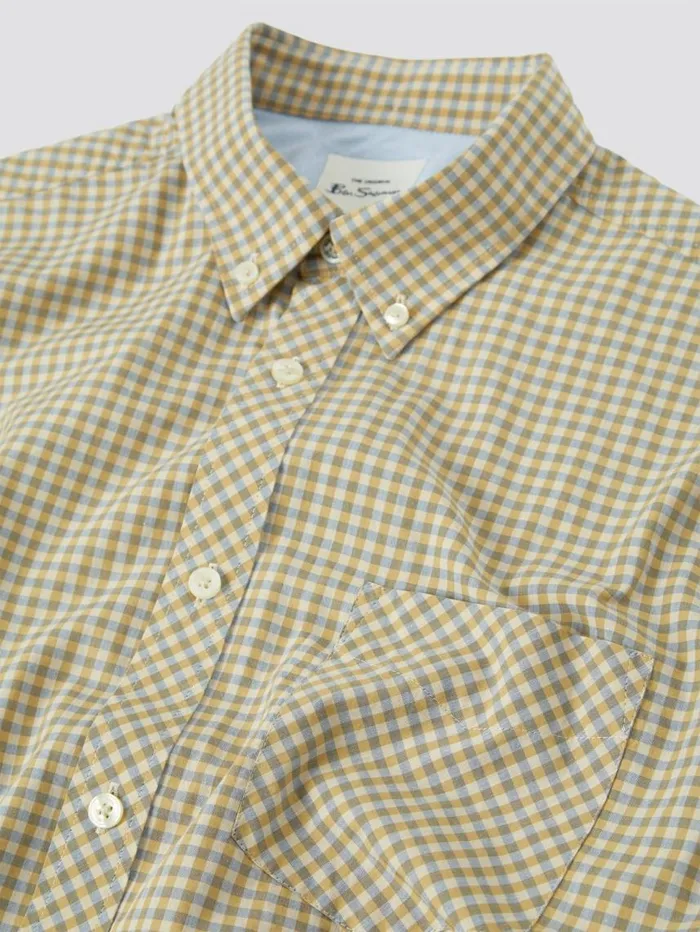 Men Ben Sherman Heritage Check Shirts Signature Gingham ShortSleeve Shirt 8211 Stone Men Ben Sherman Heritage Check Shirts Signature Gingham ShortSleeve Shirt 8211 Stone