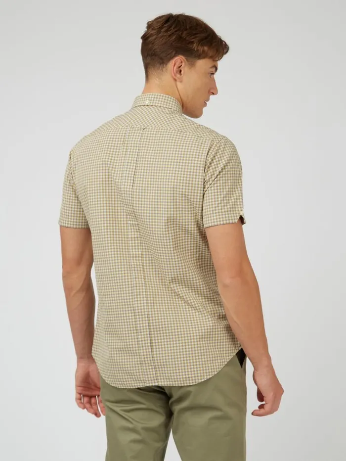 Men Ben Sherman Heritage Check Shirts Signature Gingham ShortSleeve Shirt 8211 Stone Men Ben Sherman Heritage Check Shirts Signature Gingham ShortSleeve Shirt 8211 Stone