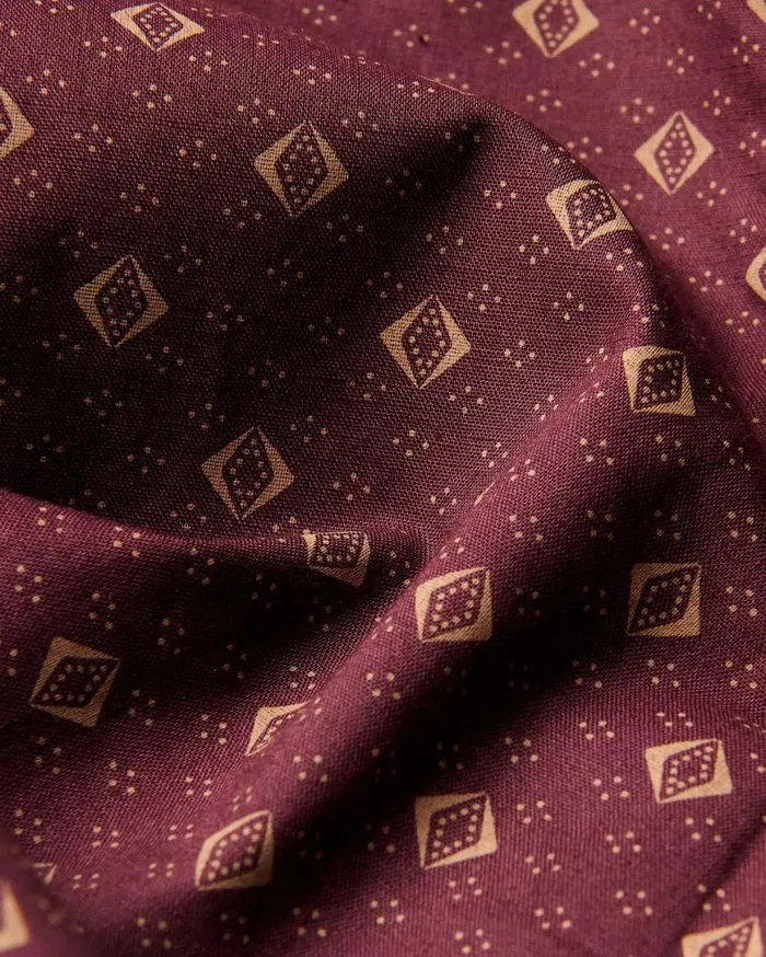 Men Ben Sherman Long Sleeve Shirts Signature Geo Print Shirt 8211 Aubergine Men Ben Sherman Long Sleeve Shirts Signature Geo Print Shirt 8211 Aubergine