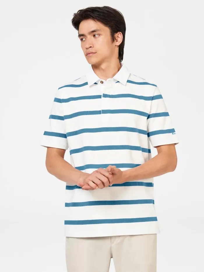Men Ben Sherman Mod Knit Polos Bretton Stripe Rugby Knit Polo Men Ben Sherman Mod Knit Polos Bretton Stripe Rugby Knit Polo