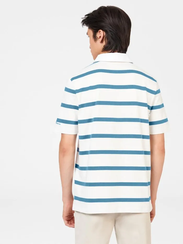 Men Ben Sherman Mod Knit Polos Bretton Stripe Rugby Knit Polo Men Ben Sherman Mod Knit Polos Bretton Stripe Rugby Knit Polo